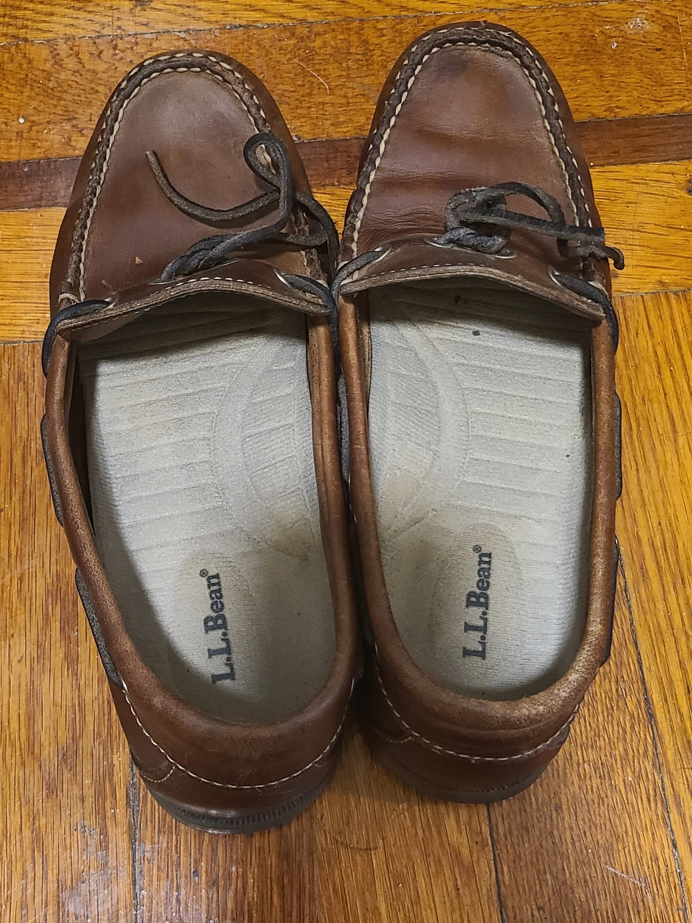 L.L. Bean Men's Brown Leather Boat Shoes